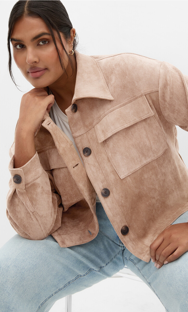 Plus Size Lusia Jacket - Caramel