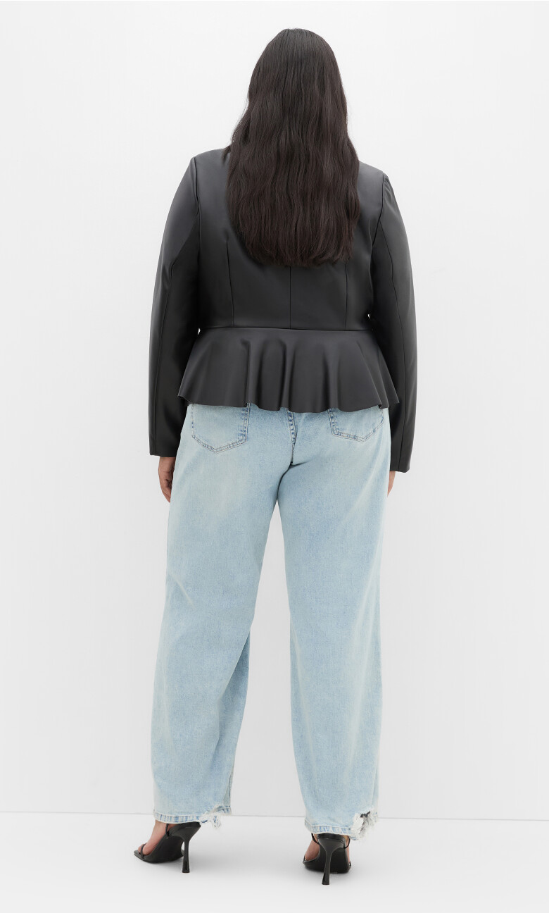 Renee Faux Leather Jacket - black