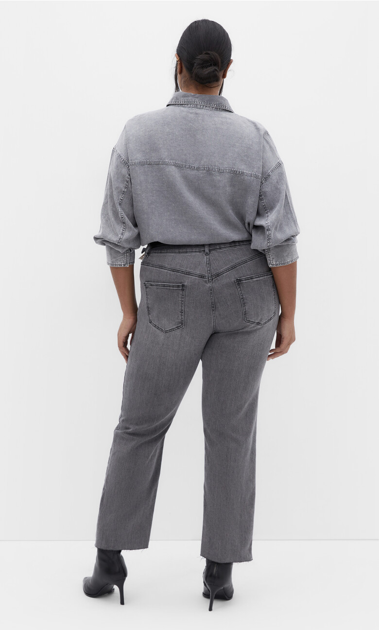 Asha Fit Lily Crop Jean - grey wash