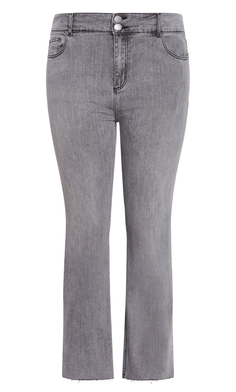 Asha Fit Lily Crop Jean - grey wash