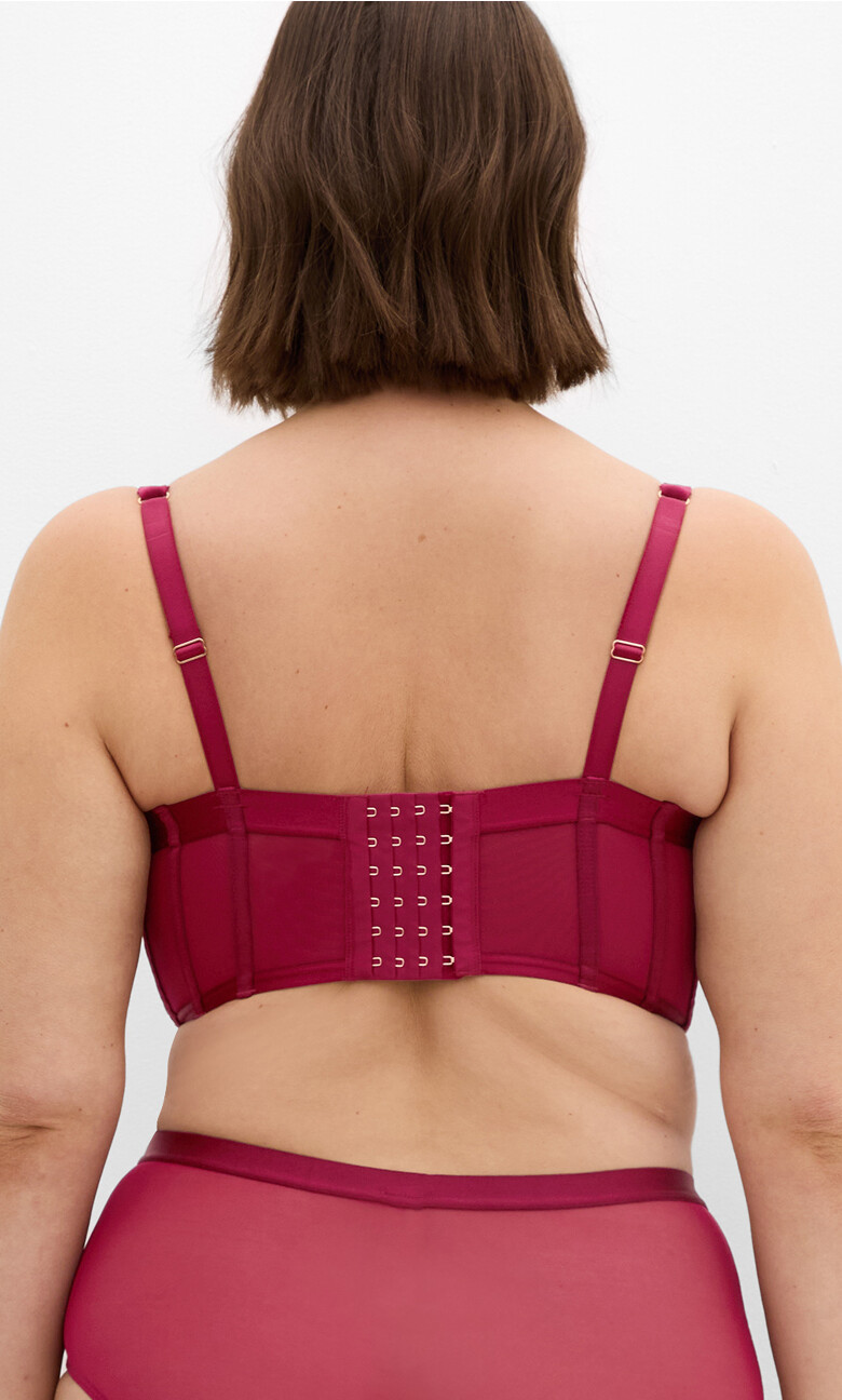 Brigitte Contour Longline Bra - sangria