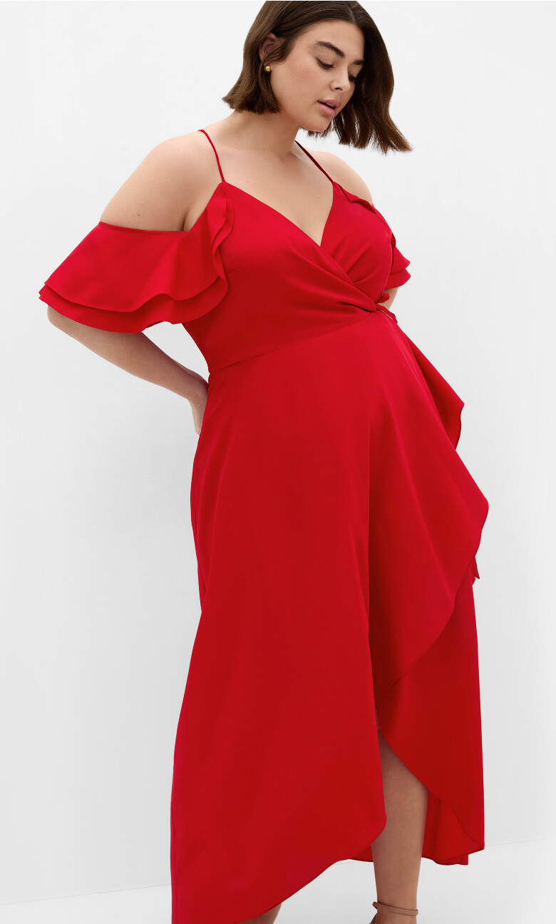 Plus Size Miss Jessica Maxi Dress - scarlet