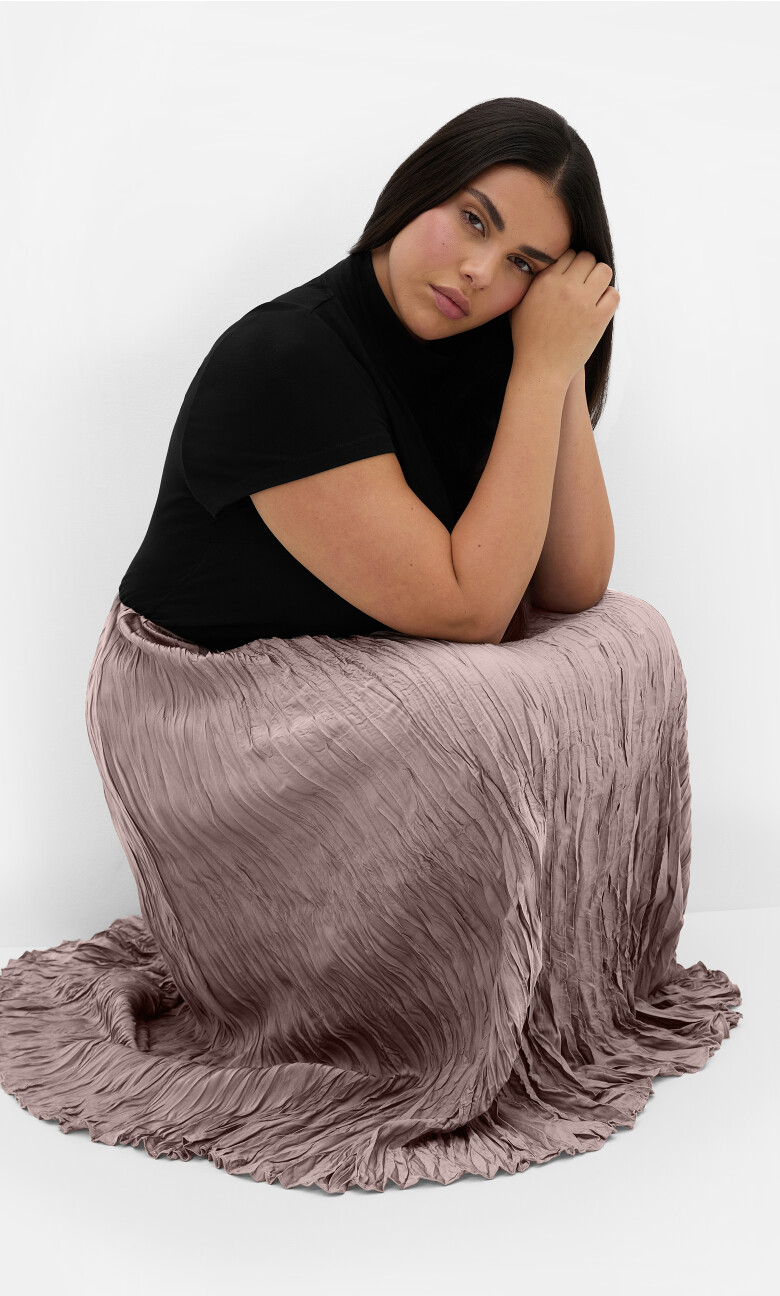 Plus Size Skirt Imogen - Mink (UPDATED)