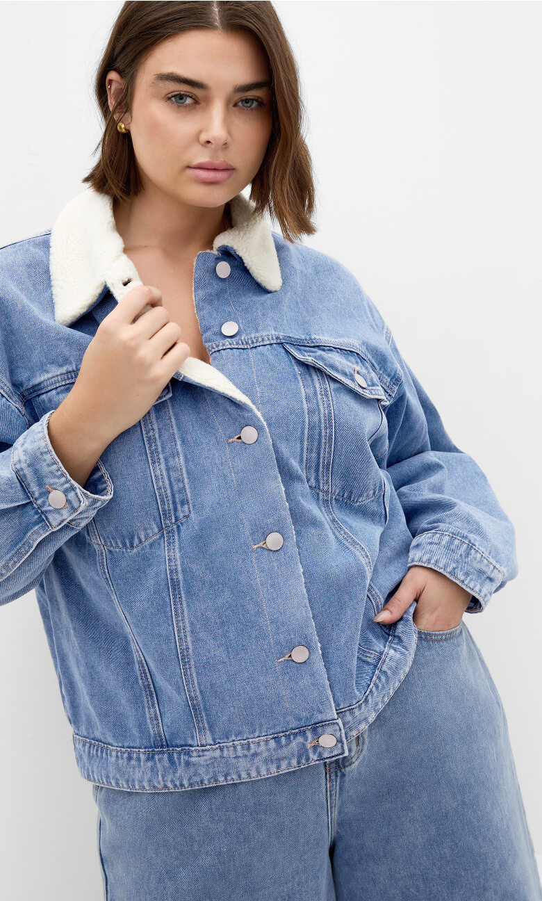 Plus Size JKT DENIM DANI - Light Wash
