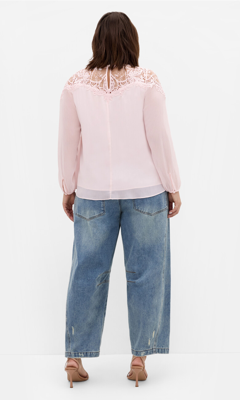 Emilee Lace Shirt - light pink