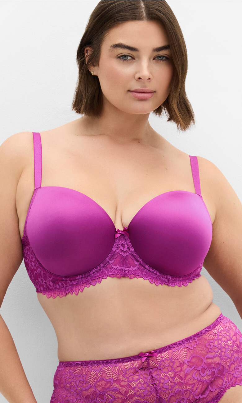 Plus Size Caitlin Contour Bra - bright rose (UPDATED)