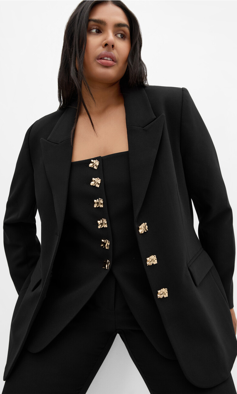 Plus Size Alexi Blazer - black (UPDATED)