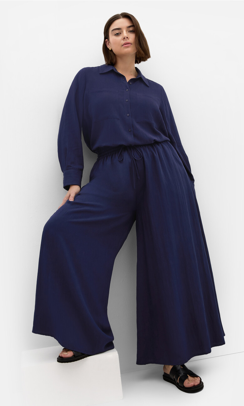 Plus Size Elly Full Length Pant - navy