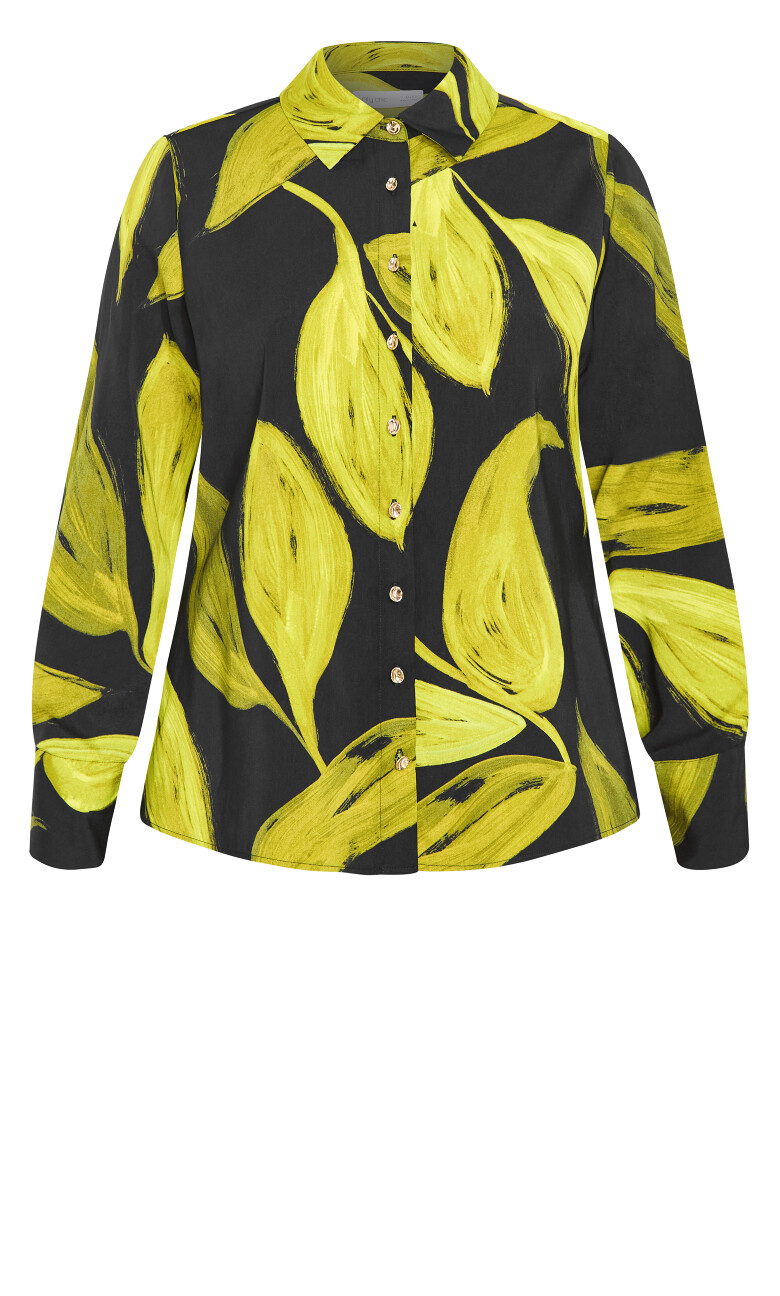 Shania Zest Print Shirt - black