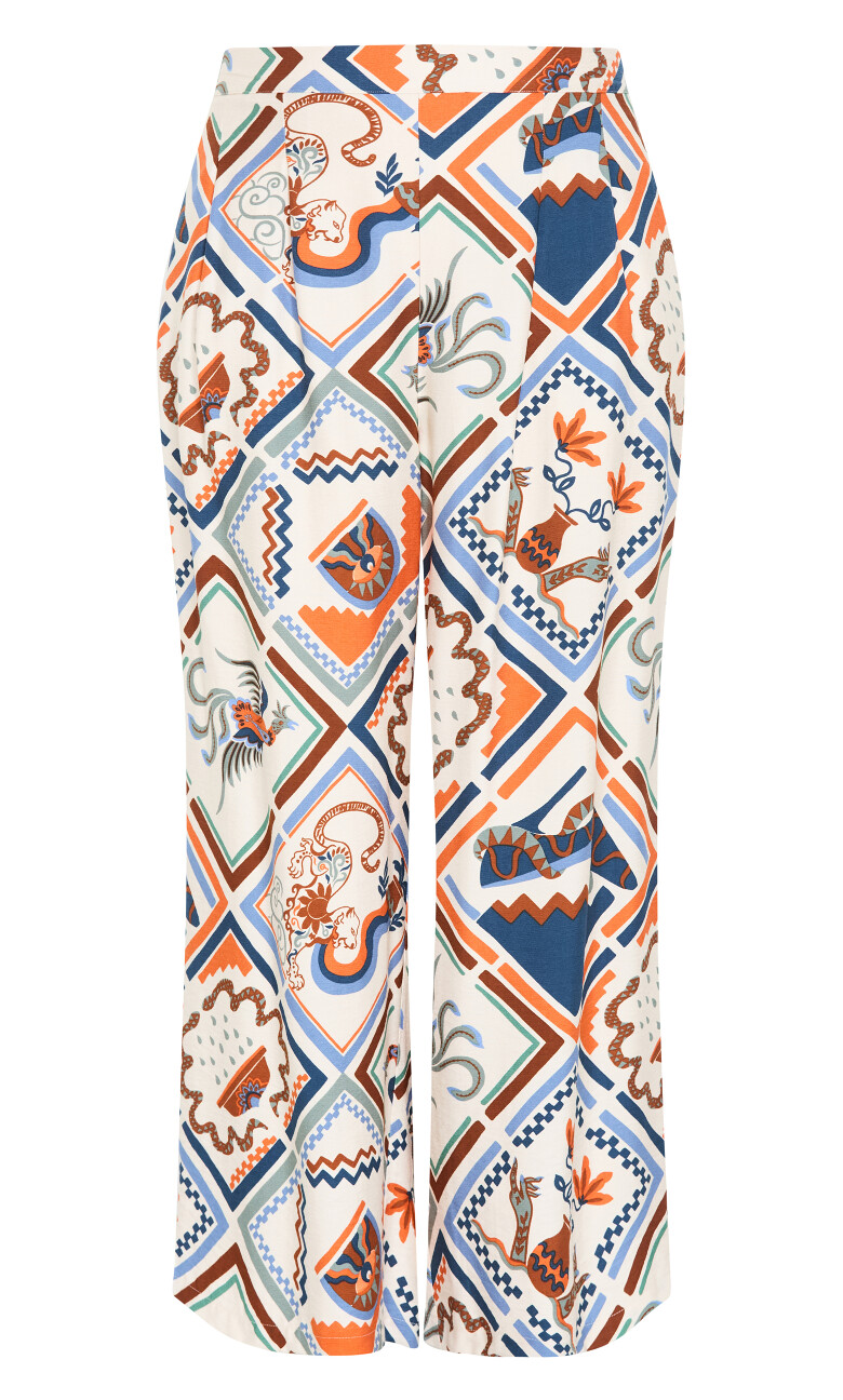 Surface Wide Leg Print Pant - neutral