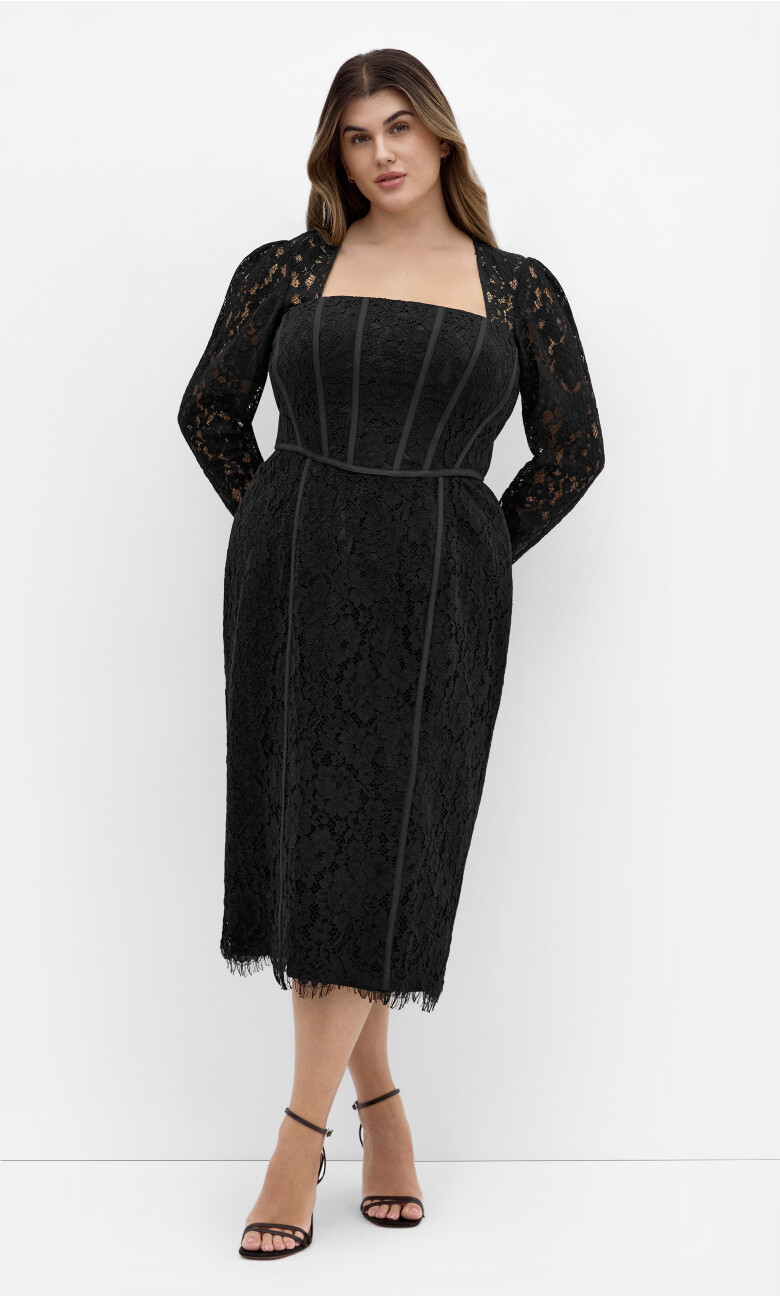 Plus Size Valentine Lace Dress - black (UPDATED)