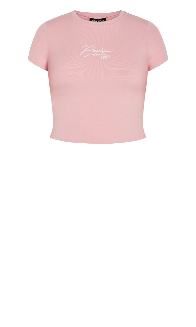 Micro Print Tee - baby pink