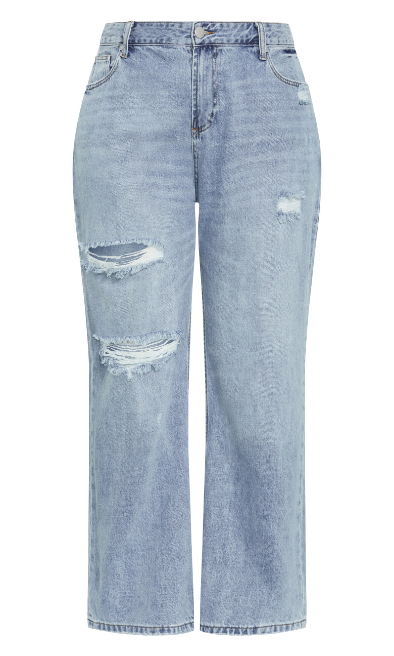 Harley Fit Rochelle Straight Leg Jean - light wash