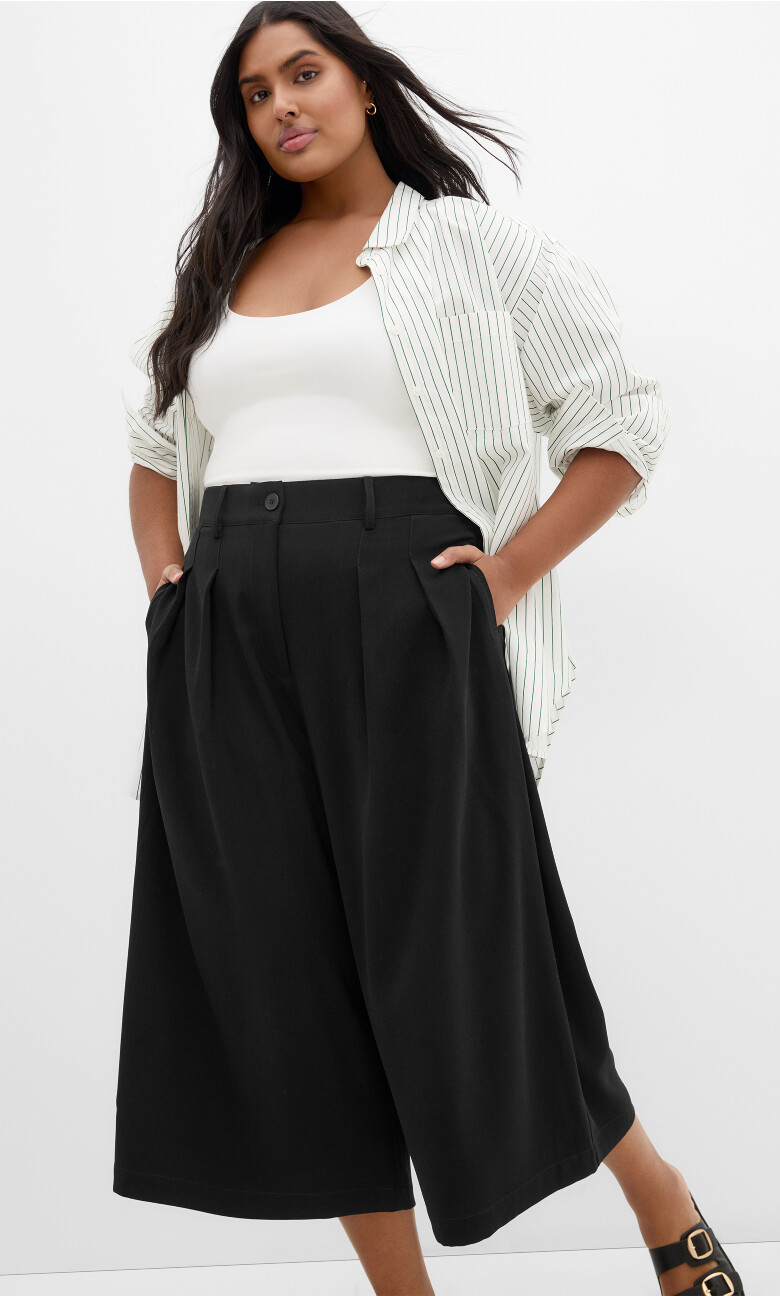 Plus Size Abbie Crop Pant - black (UPDATED)