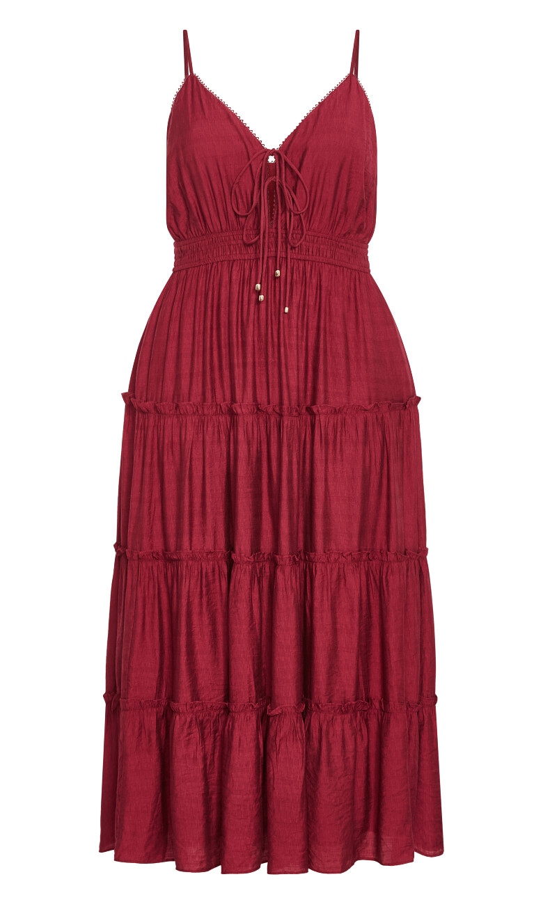 Aiza Tier Maxi Dress - shiraz