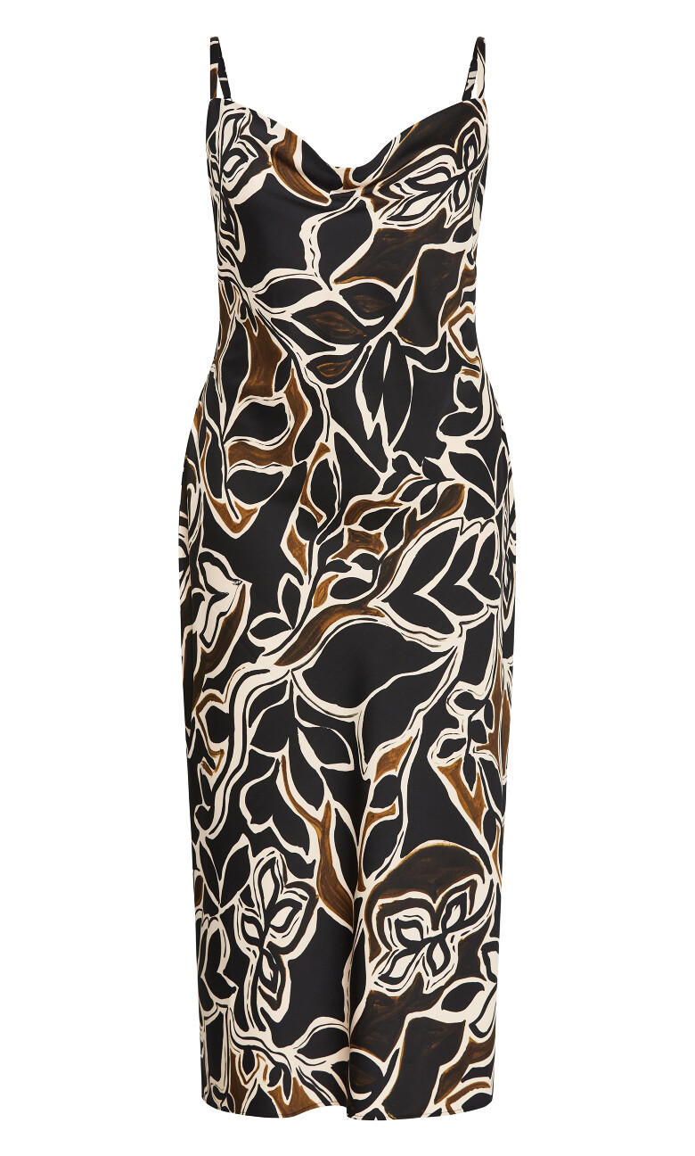 Winter Foliage Dress - black