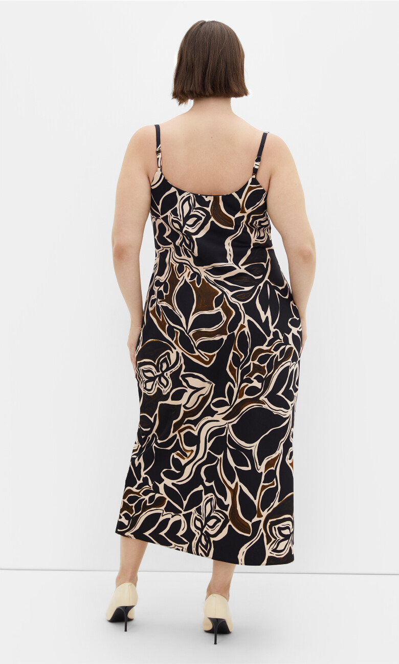 Winter Foliage Dress - black