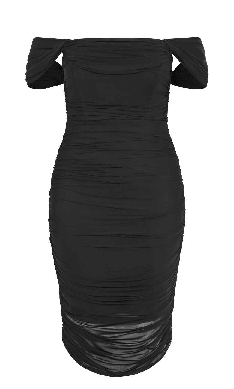 Jazmin Ruched Dress - black