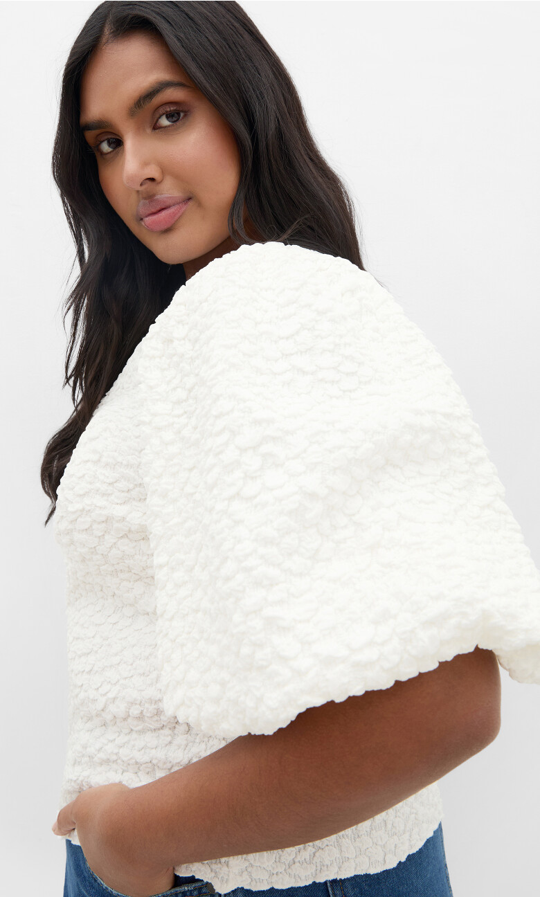 Plus Size Chrissie Top - ivory