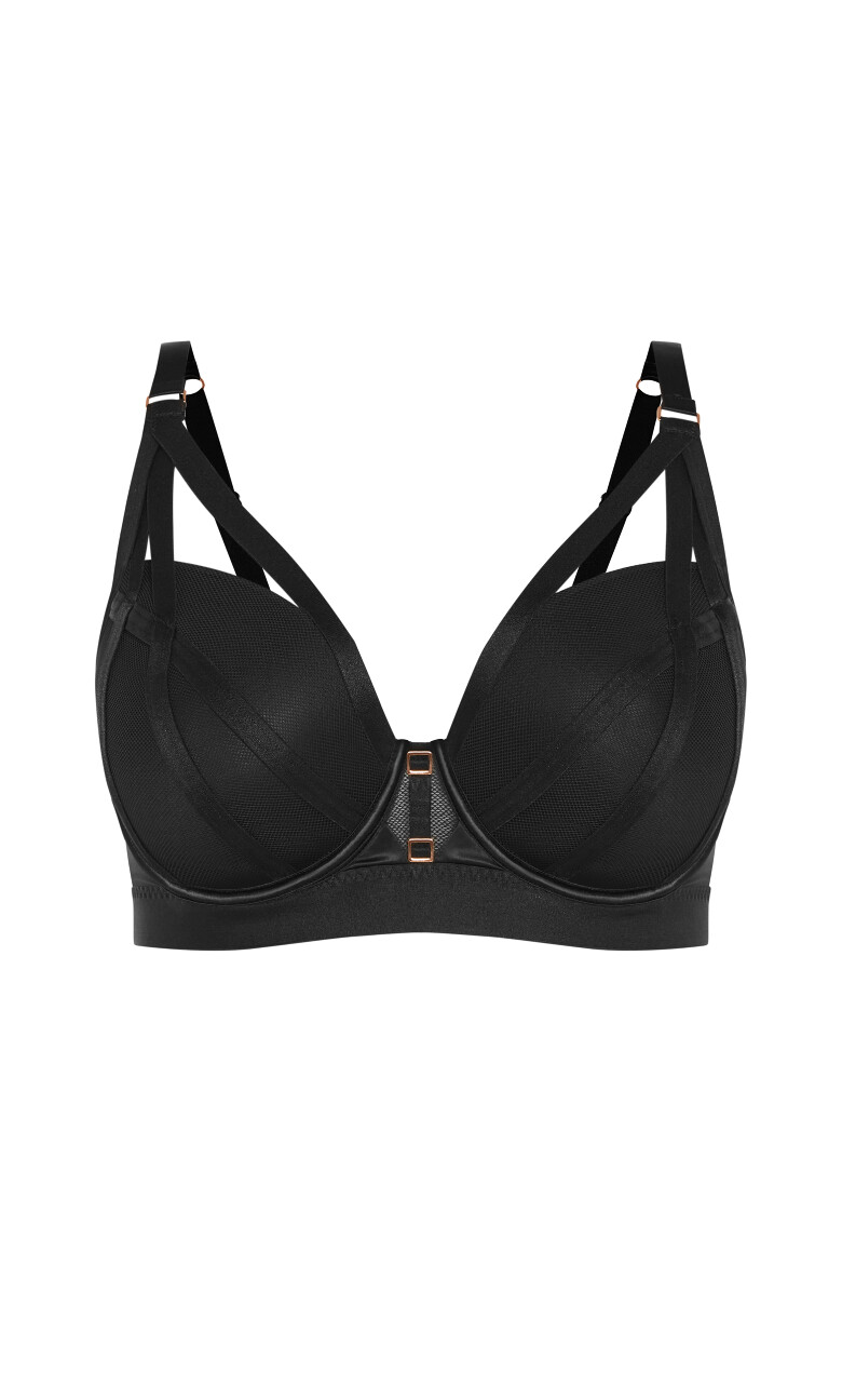 Onyx Longline Contour Bra - black
