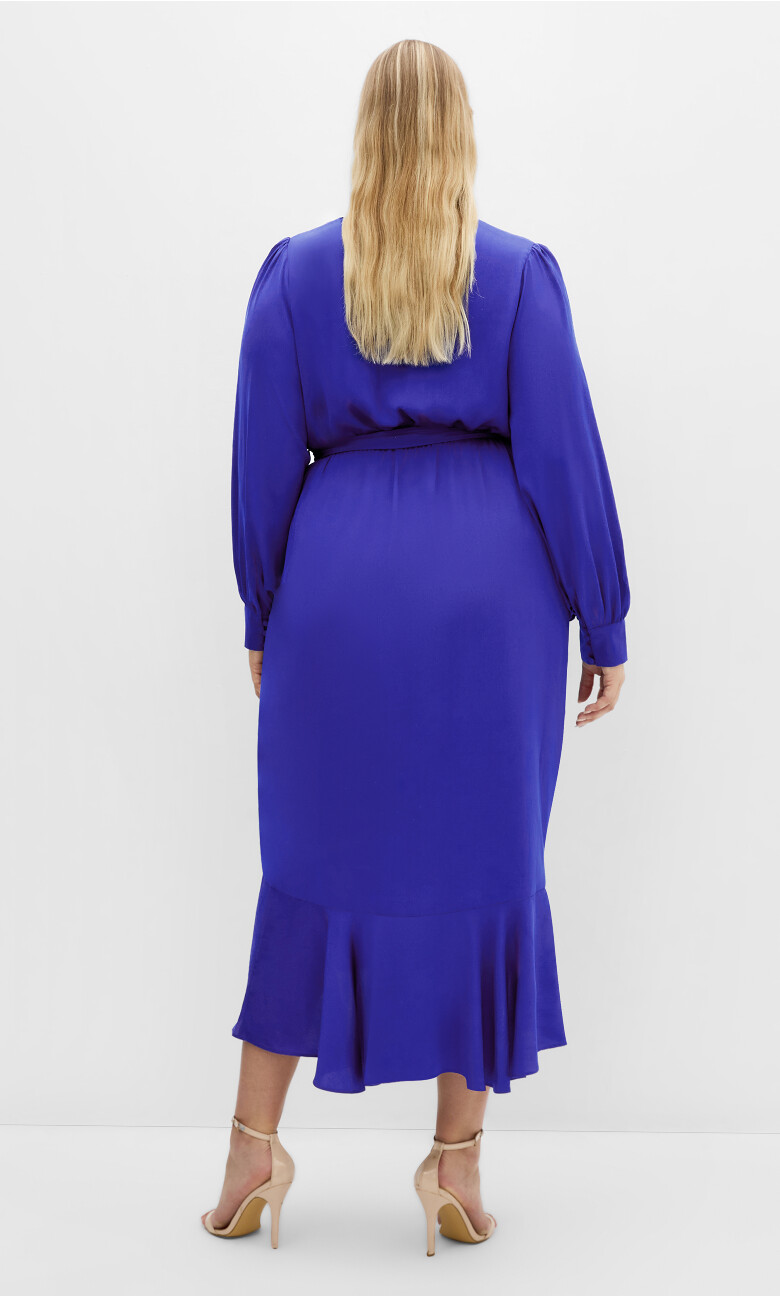 Ophelia Frill Maxi Dress - cobalt