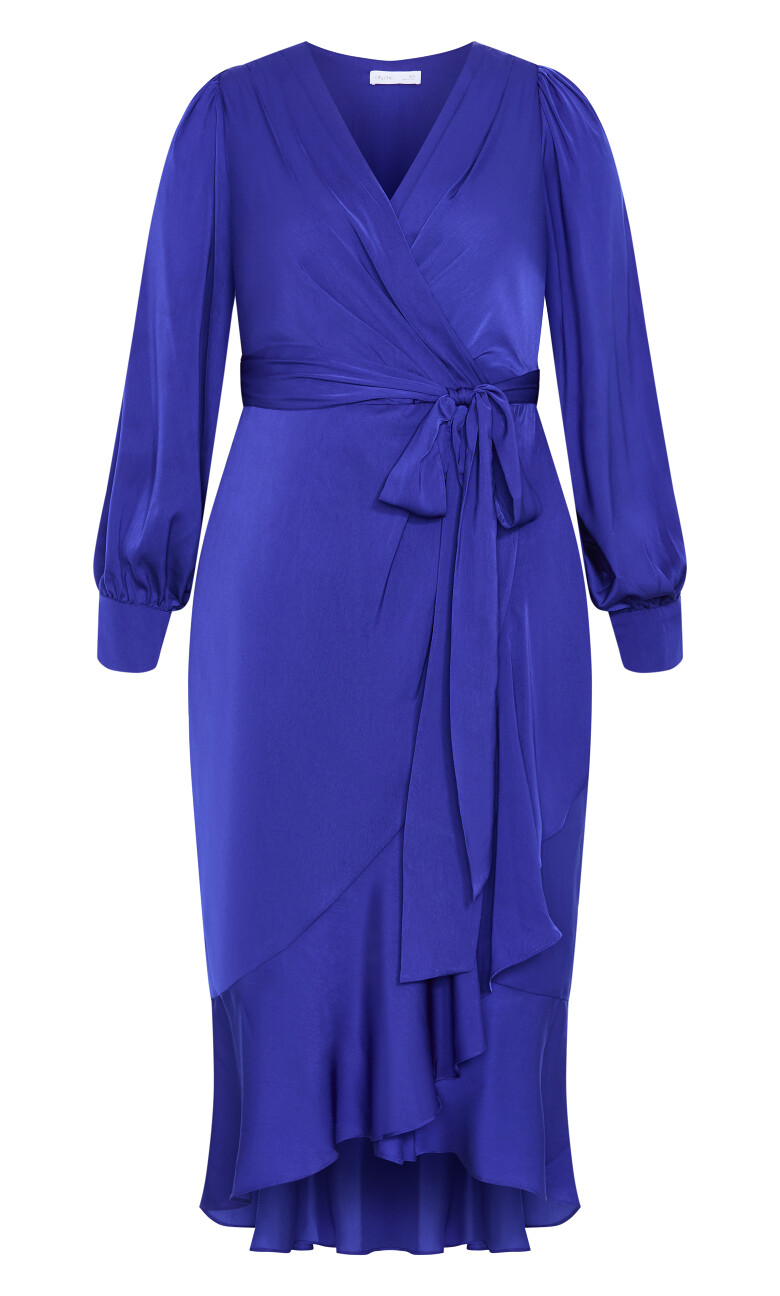 Ophelia Frill Maxi Dress - cobalt