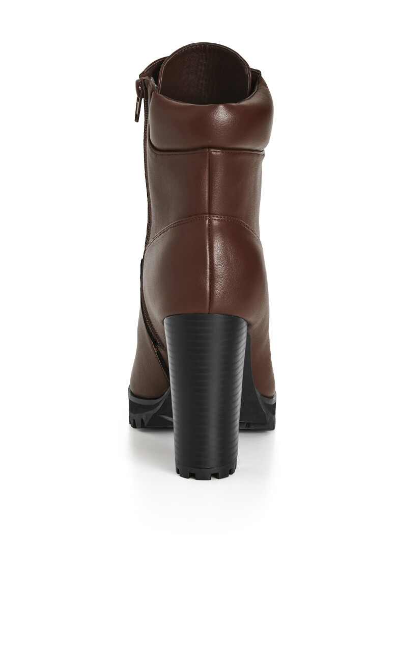 WIDE FIT Watson Ankle Boot - chocolate brown