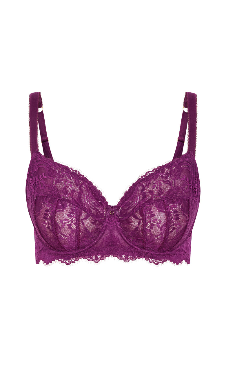Lara Underwire Bra - purple iris