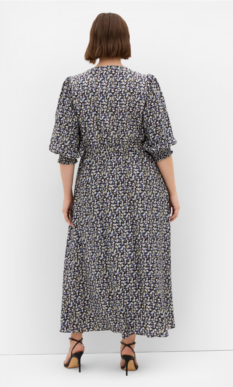 Jolene Print Maxi Dress - black