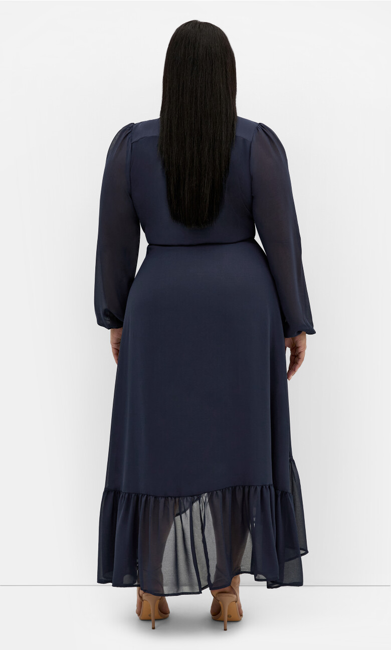 Rylie Wrap Maxi Dress - navy