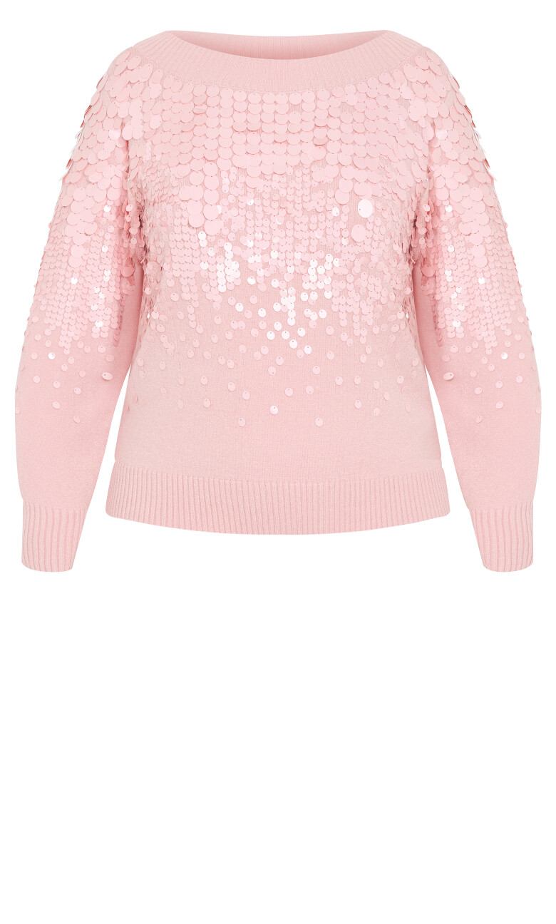 Braylin Sequin Jumper - blush