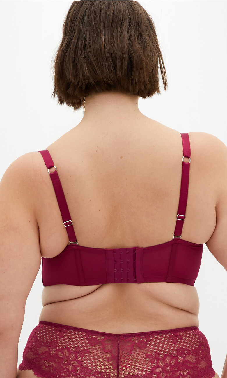 Allure Demi Longline Bra - sangria