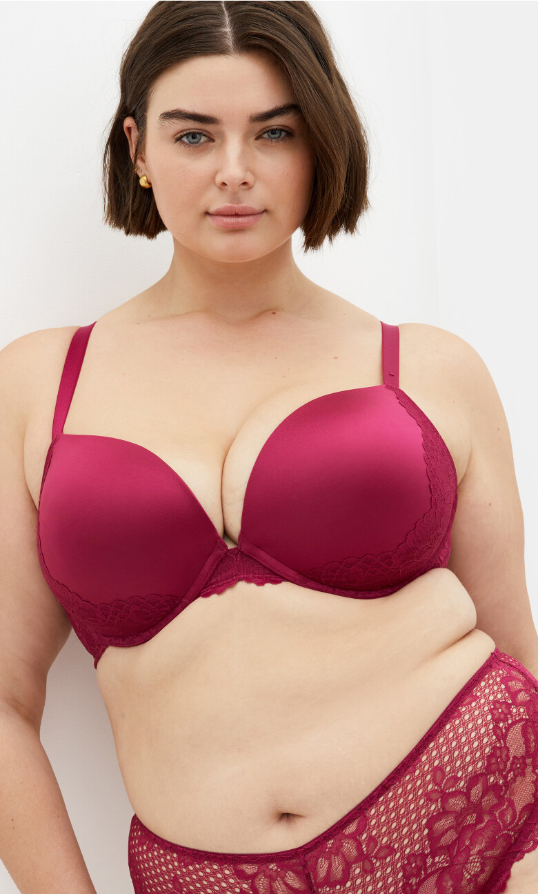 Allure Push Up Bra - sangria