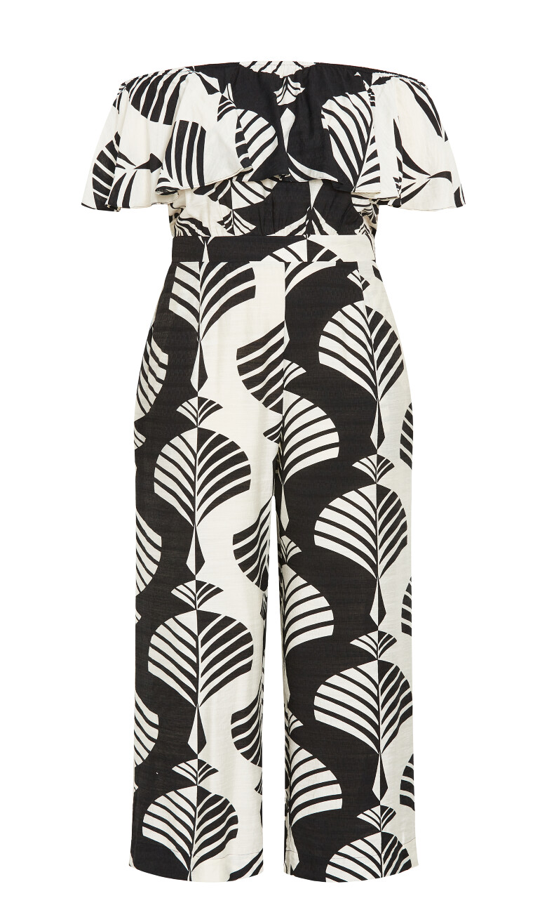 Peta Print Jumpsuit - ivory
