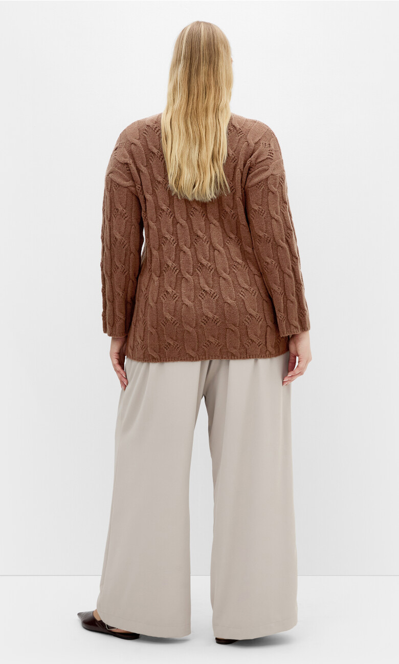 Iris Cable Jumper - chocolate