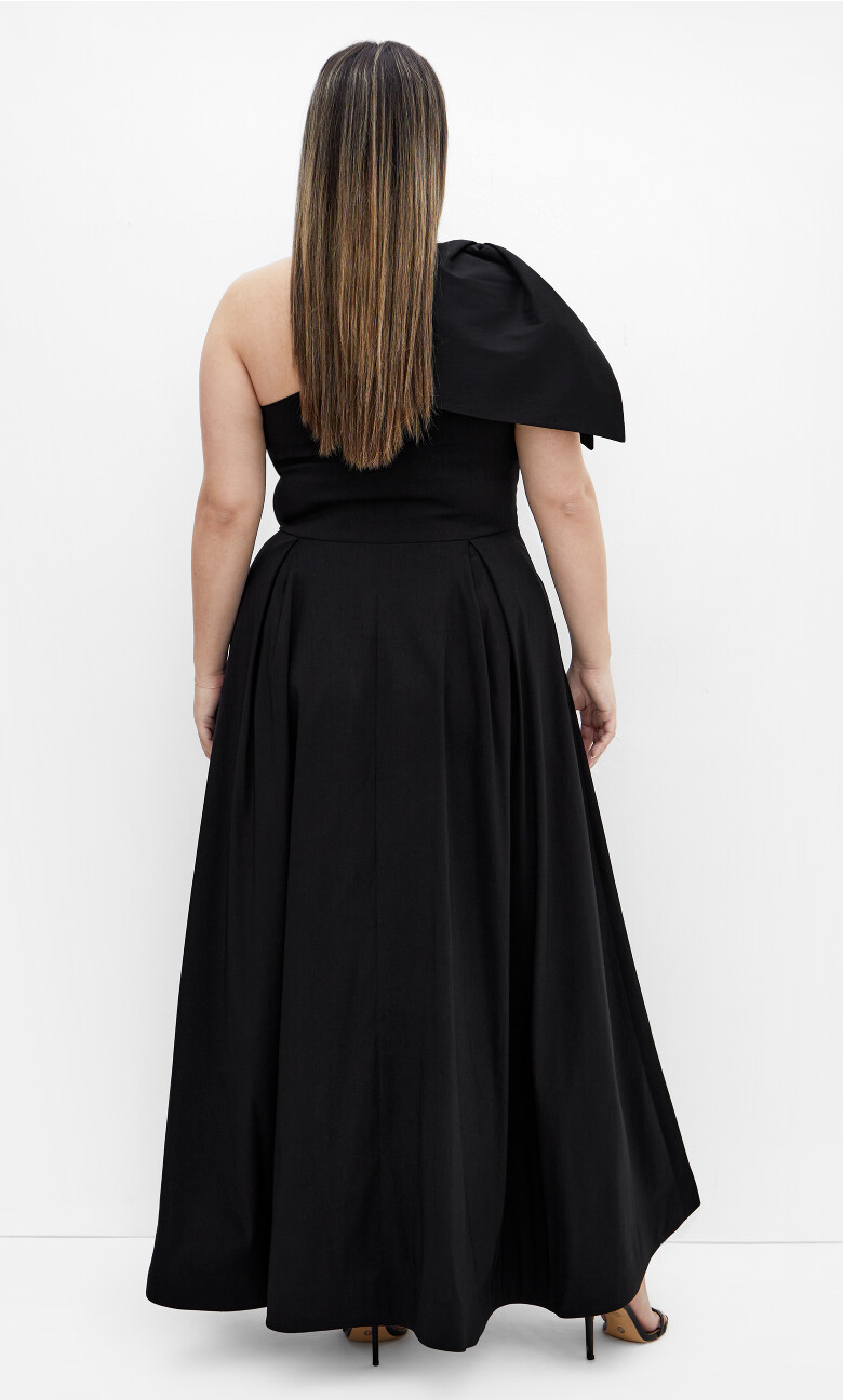 Captivate One Shoulder Hi-Lo Dress - black