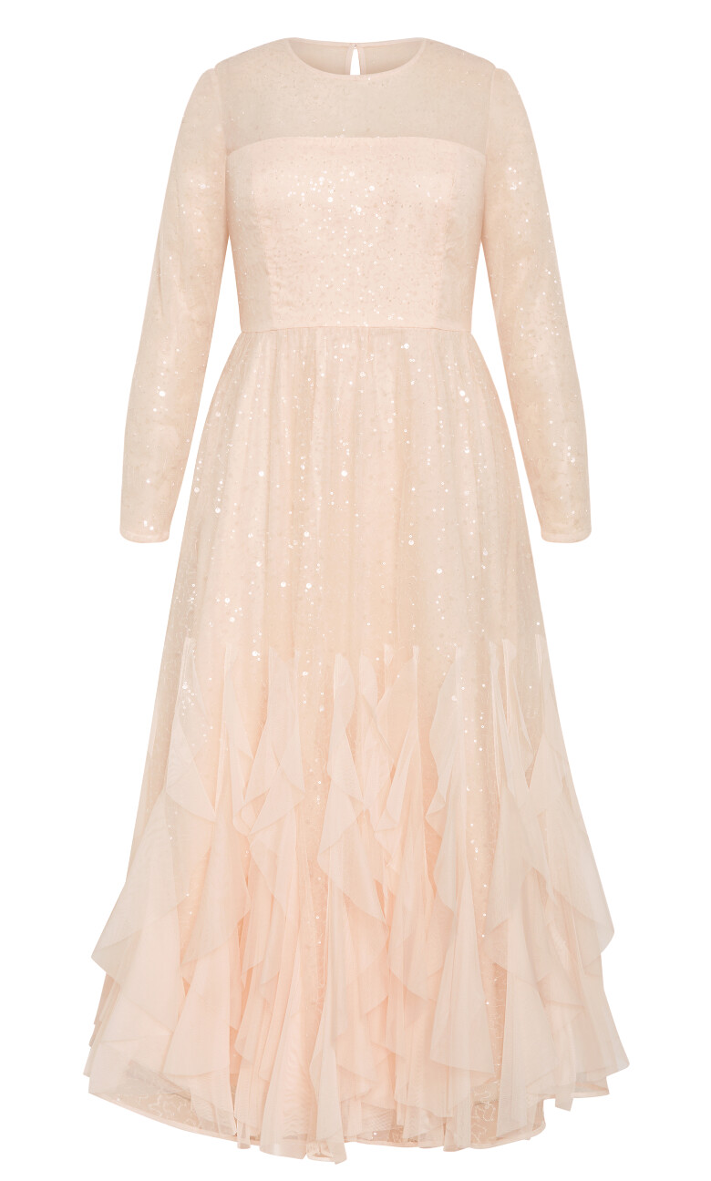 Radiant Maxi Dress - soft gold