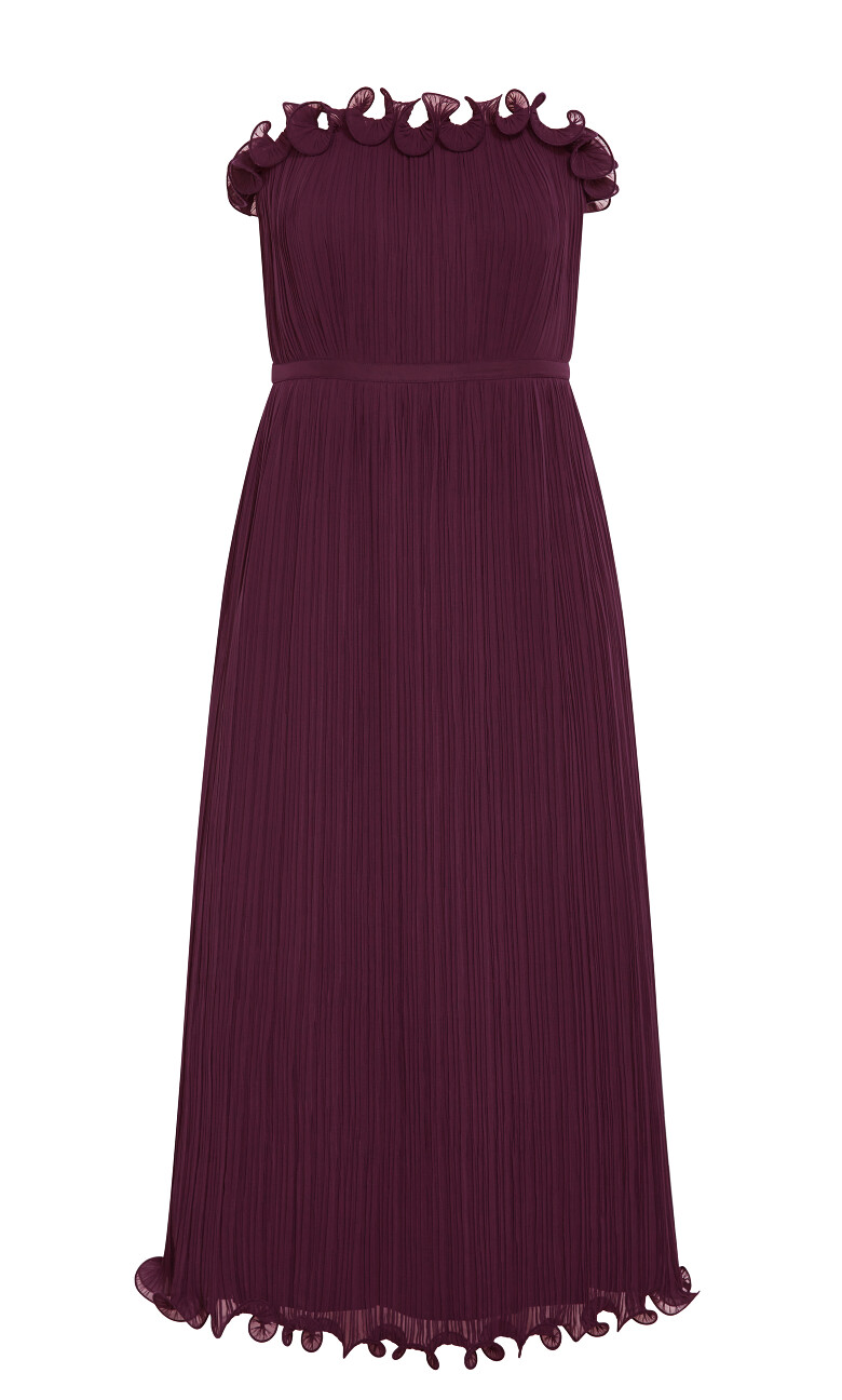 Opulent Maxi Dress - wine