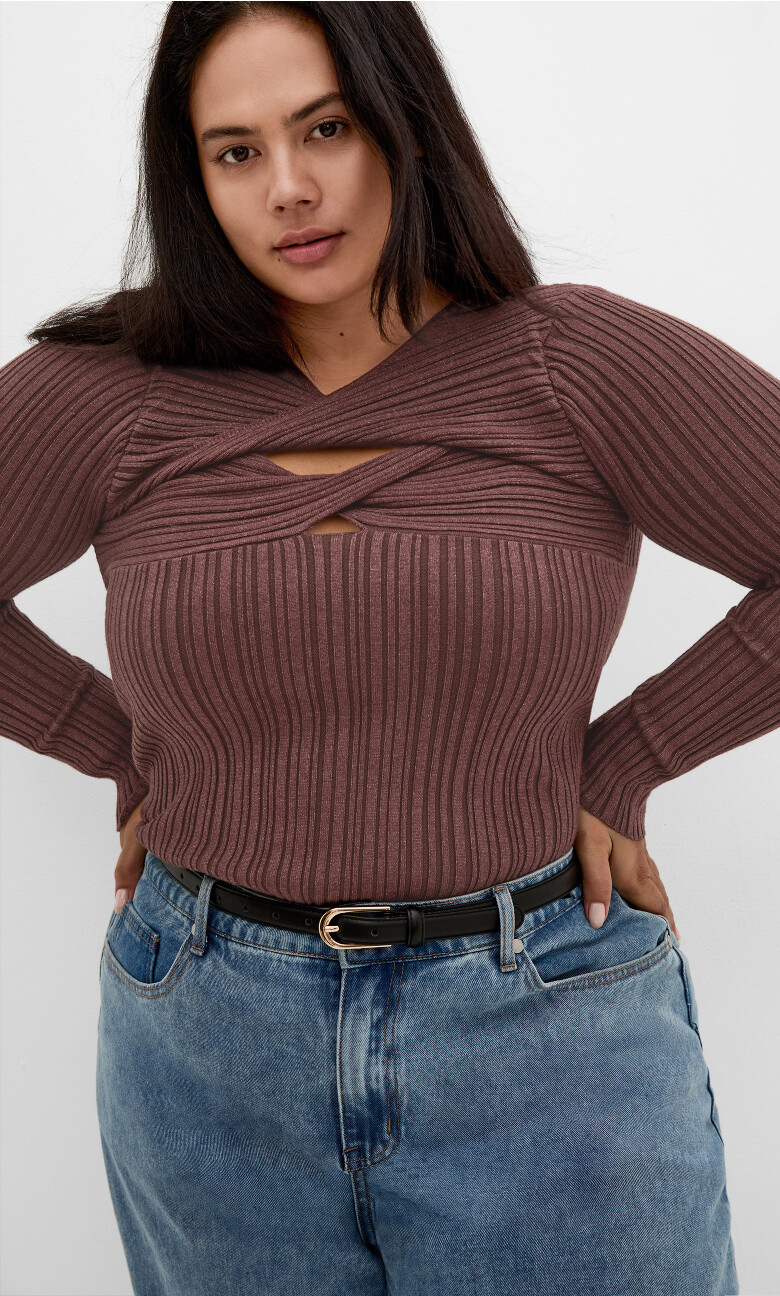 Kaleigh Knit Jumper - ameretto