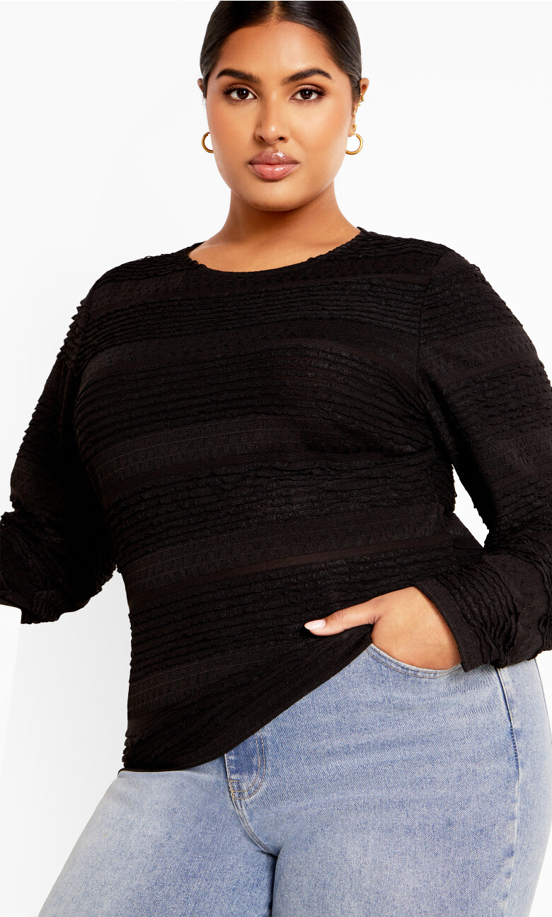 TOP FRILL AMIRA - Black