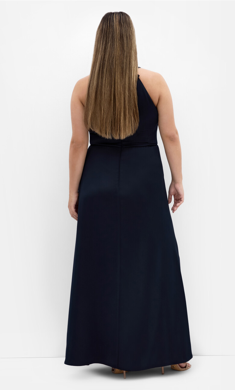 Celina Halter Maxi Dress - navy
