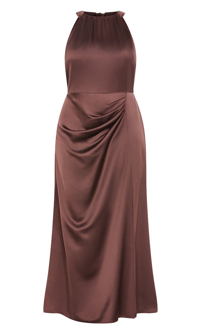 Celina Halter Maxi Dress - raisin