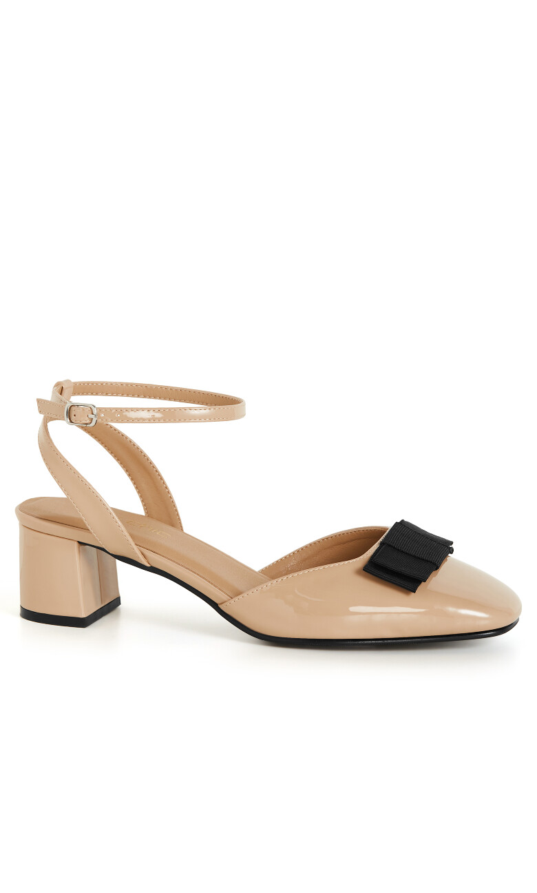 WIDE FIT Aria Heel - almond