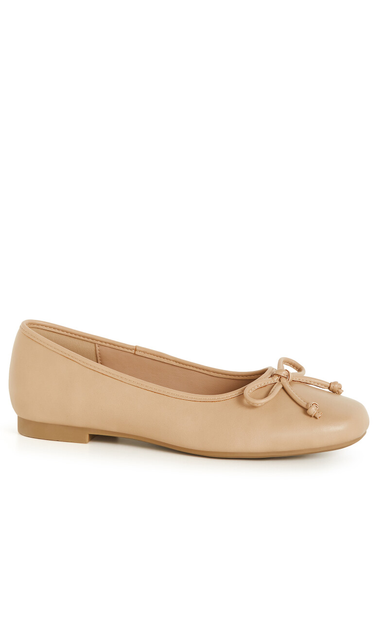WIDE FIT Ella Ballet Flat - almond
