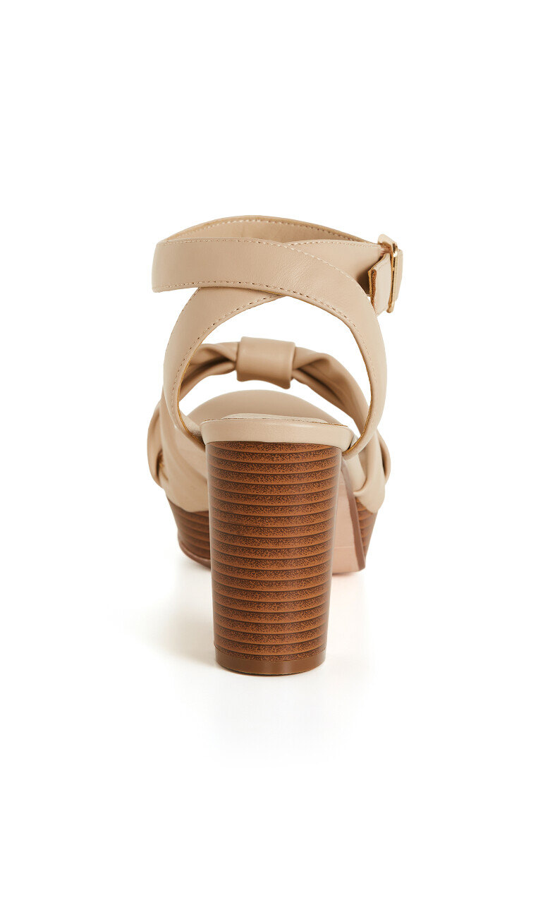 WIDE FIT Leah Platform - tan