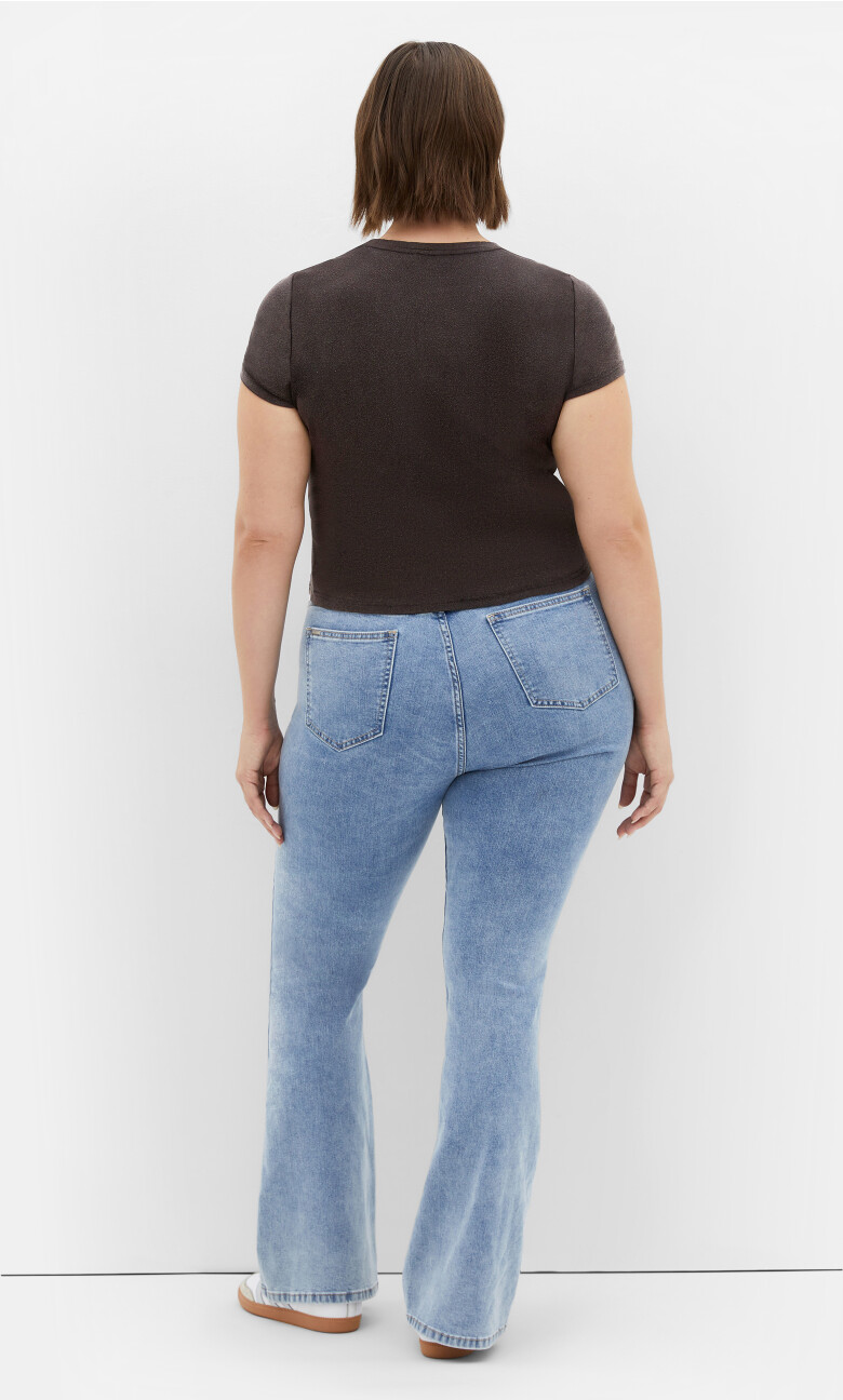 Micro Blue Nightfall Print Tee - grey wash