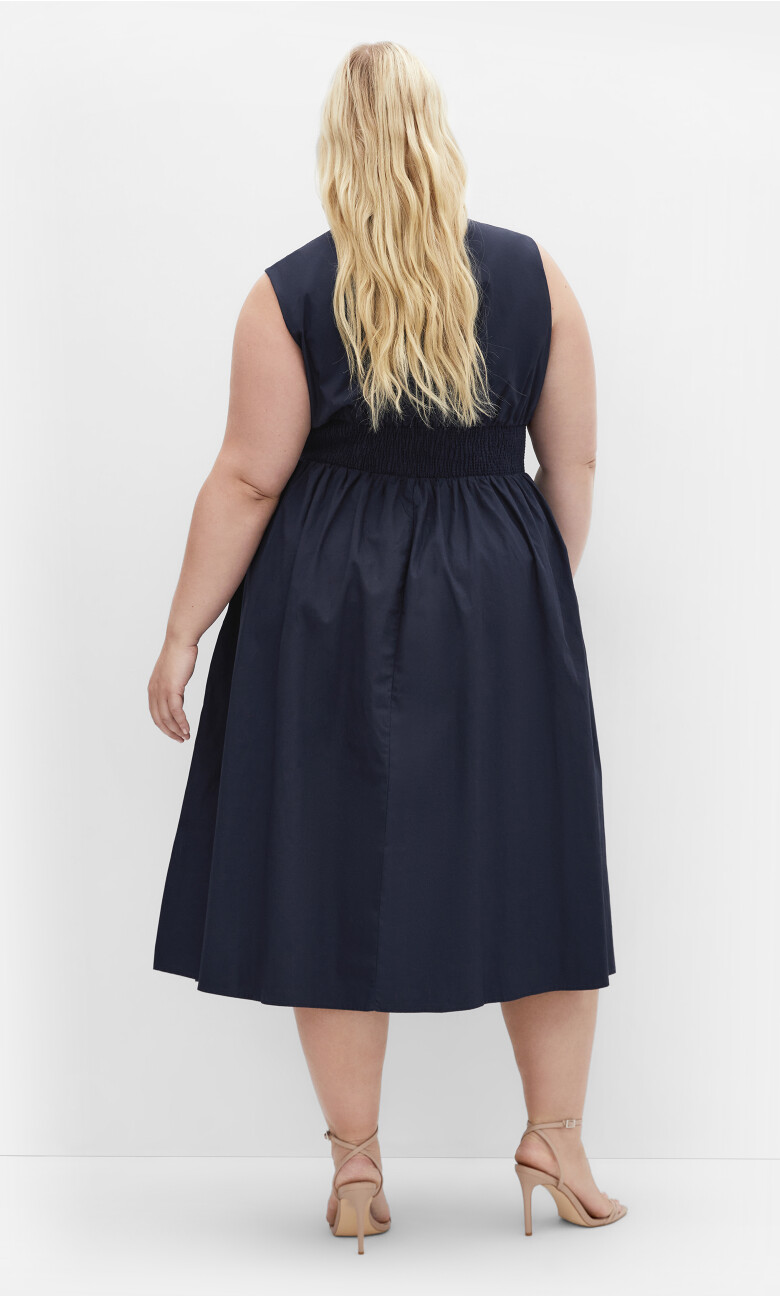 Cece Sleeveless Zip Dress - navy
