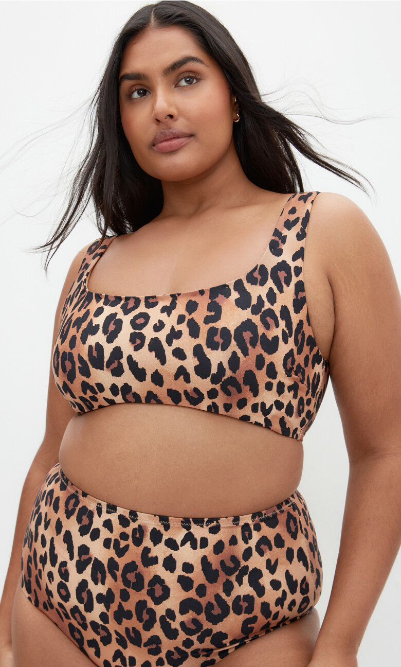 Vigo Print Underwire Bikini Top - animal