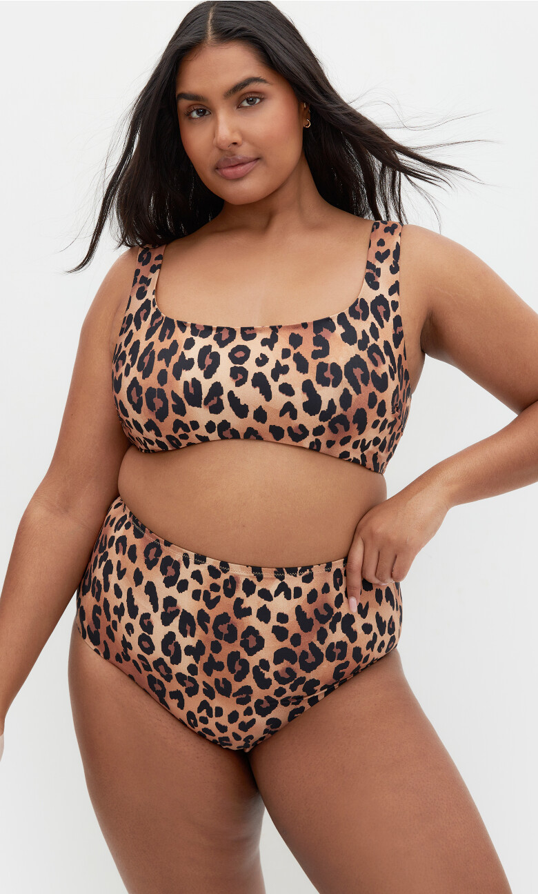 Vigo Hi Waist Bikini Brief - animal