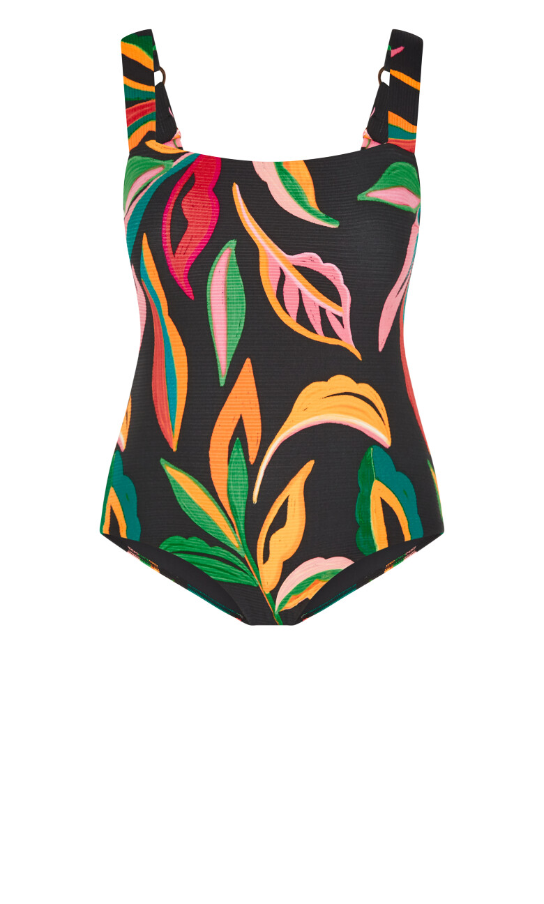 Maui Print 1 Piece - black print